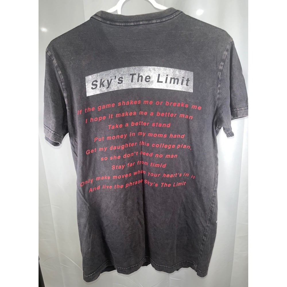 Tailgate Biggie Smalls T-Shirt Notorious BIG Sky's The Limit Acid Wash Gray XS - Picture 3 of 4
